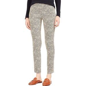 J McLaughlin Masie Animal Print Slim Straight Pull On Pants 2 Leopard G2